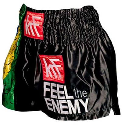 Krf Feel The Enemy Brasil Flag Thaiboksbroekjes Zwart L Man