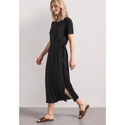 Midijurk van jersey met ronde hals