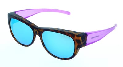 Polar Specs® Overzet Zonnebril PS5097 – Mat Havana Roze – Polariserend Olie Blauw standaard Cat.3 – Medium – Dames