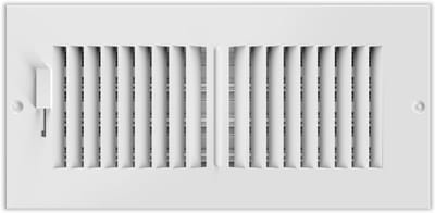 Verstelbaar Ventilatie Rooster Staal 10 x 25 cm voor Plafond, Wand en Vloer