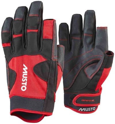 Musto Performance zeilhandschoenen 2.0 gesloten vinger rood, maat XXL