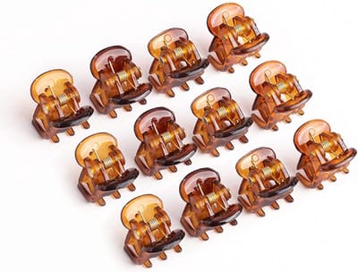 Mini Haarspeldjes 24 Stuks - Plastic 1,5 cm - Bruin - Ideaal voor Haarstijl - ShopVlot