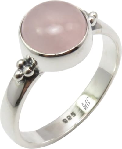 Natuursieraad - 925 sterling zilver rozenkwarts ring maat 16.50 - edelsteen sieraden