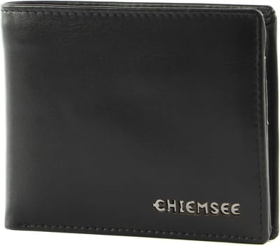 CHIEMSEE Leren Portemonnee Leather Wallet Black Zwart