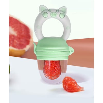 1 Pièce Alimentateur de Fruits pour Bébé Tétine pour Nouveau-né Alimentation Alimentaire aux Fruits Forme Mignonne Bébé Reborn Tétines en Silicone Pour Bébés Jouets pour Bébés vert