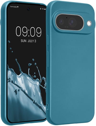 kwmobile metallic telefoonhoesje van TPU - geschikt voor Google Pixel 10 - Flexible case voor smartphone - In Metallic carabisch blauw