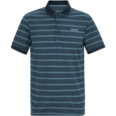 Heren Kildra gestreepte mesh polo