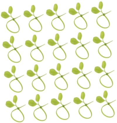 Kabelbinders Groen - Draad organizers - Planten Steunen - Bladvormig Design - 100 Stuks - Groen