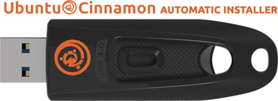 Ubuntu-Cinnamon automatische installatie usb stick voor het vervangen van Windows