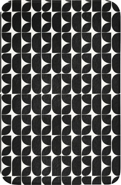 WC mat 40x60 cm - Antislip - Modern - Geometrisch - Zwart - Toiletmat - Vloermat - Douchemat - Toilet tapijt - Toiletmatten