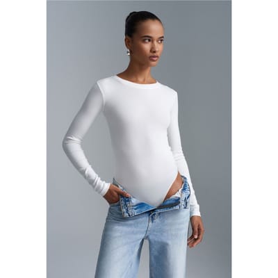 Slim Fit Crew Neck Jersey Romper