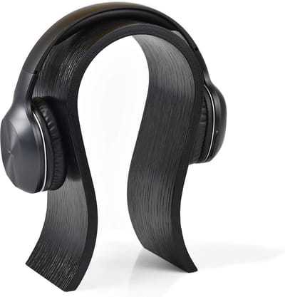 Houten hoofdtelefoonhouder voor kantoor - Minimalistische headsetstandaard in natuurlijke eikenkleur - Ideaal als cadeau voor gamers en vrienden
