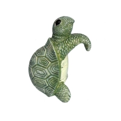 Groen schildpad beeld decoratief hang plantenbak mini plantenhouder dieren figuur ornament voor woonkamer slaapkamer en balkon