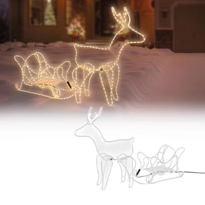 Nampook Kerstverlichting - 60 x 28 x 77 cm - rendier slee