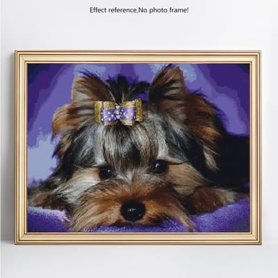 Diamantmozaïek 5D Diamantschilderij Hond Dier Diamantborduurwerk Verkoop Volledige ronde strass 20X30 gray