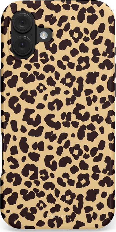 Casetastic hoesje geschikt voor Apple iPhone 16 Plus - MagSafe - Dubbellaagse bescherming - Wild - Fashion Case - Beige Zwart