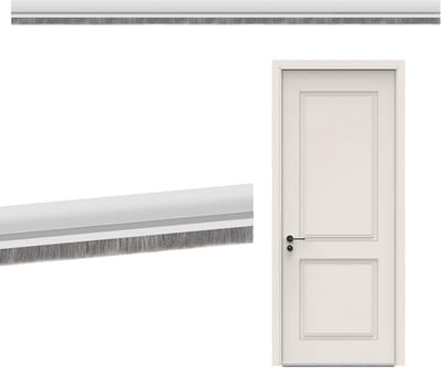 Famanu – Deurafdichting tochtstopper voor deuren 100 cm deurborstel zelfklevend deurbodemadichting borstel voor binnen- en voordeur (wit)