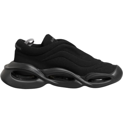 Dolce & Gabbana Zwart Veterschoen Wave Low Top Heren Sneakerschoenen