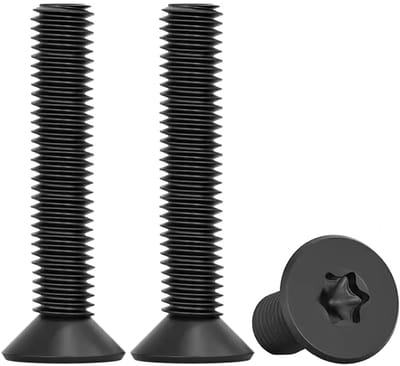 Torx Schroeven M4 X 30mm - 20 Stuks Verzinkte Schroeven in Zwart RVS - Volledige Draad voor Machines en Meubels