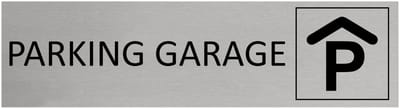 CombiCraft Aluminium deurbordje Parking garage 165x45mm met tape - per stuk