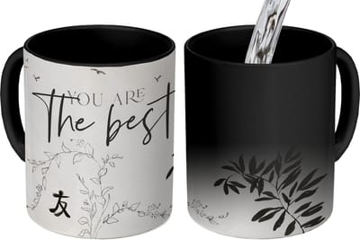 Magische Mok - Foto op Warmte Mokken - Koffiemok - You are the best - Quotes - Vrienden - Best friends - Vriendschap - Spreuken - Magic Mok - Beker - 350 ML - Theemok - Mok met tekst