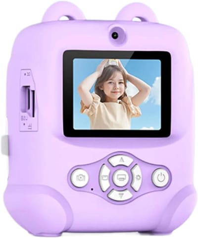 Kinder Camera - Direct Print Camera - Herinneringen Vangen - Schokbestendig Ontwerp - 104 x 82 x 44 mm - Paars