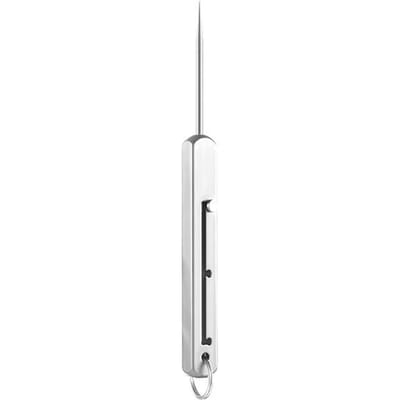Cure-dents rétractable Portable EDC, alliage de titane haute résistance, ressort, push-pull, choix de fruits, porte-clés cadeau, pendentif cure-dents argenté
