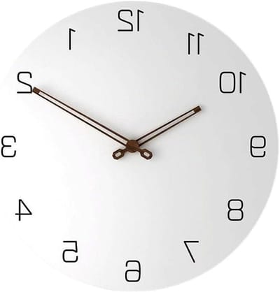 Stille Wandklok - Moderne Klok - Woonkamer Decoratie - Tikvrij Uurwerk - 1000 Gram - Houtkleur