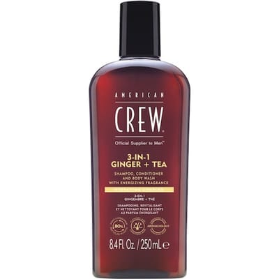 American Crew Haarverzorging & lichaamsverzorging 3-in-1 Ginger + Tea Shampoo, Conditioner and Body Wash Shampoo Heren 250 ml
