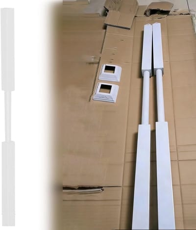 Trapleuningen - Spijlen - Veiligheid Trap - Smeedijzer - 95 cm - Wit