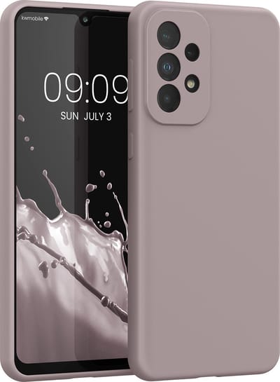 kwmobile telefoonhoesje geschikt voor Samsung Galaxy A33 5G - Hoesje met siliconen coating - Smartphone case in lila wolk