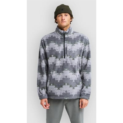 Billabong Boundary Mock Neck Half-Zip Fleece Trui grijs