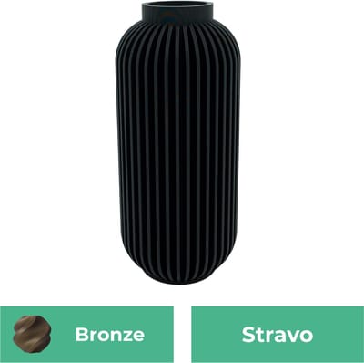 Stravo moderne vaas – Decoratieve vaas - Brons - 3d geprinte vaas – geschikt voor droogbloemen - 20CM