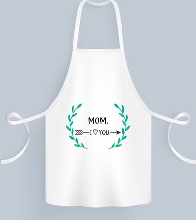 Akyol - mom i love you Keukenschort - Mama - de liefste moeder - moeder cadeautjes - moederdag - verjaardag - geschenk - kado - 82 bij 71 cm