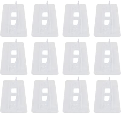 Dailygoods- Plankbeugels 12 Stuks - Zelfklevend - Schuifvast - Temperatuurbestendig - Veilig voor Kinderen/Huisdieren - 60 lb Draagvermogen - Planksteunen