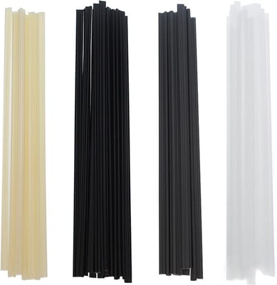 Kunststof Lasstaven - Lasstokken Reparatie - Plastic Repareren - Gelijkmatige Kleur - 200 mm 50 Stuks - Wit