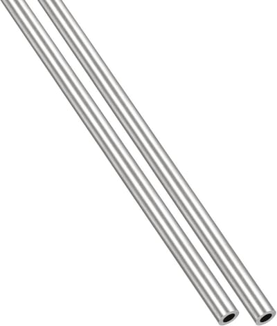 316 RVS Pijp (4mm OD x 1mm Wanddikte x 250mm Lengte) 2 Stuks, Rechte Pijp - Voor Thuisinrichting en Machinebouw