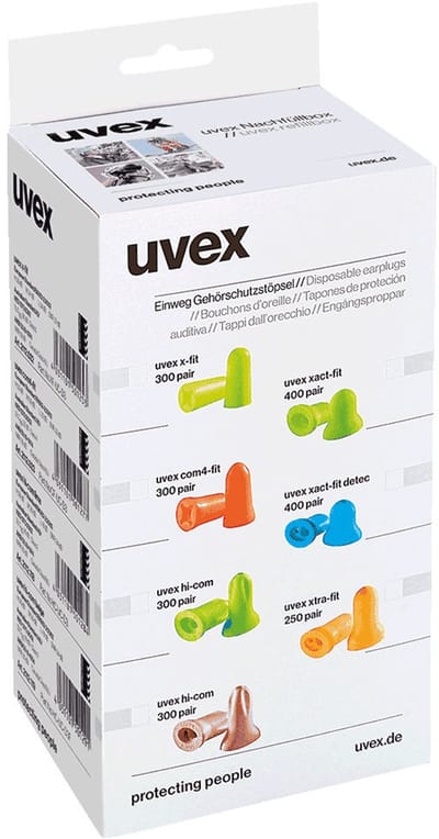 Navulzak voor Uvex oordoppen x-fit zonder koord, 300 paar/VE