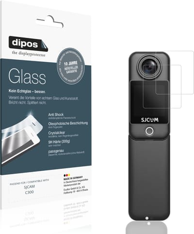 dipos – 2x Pantserfolie geschikt voor SJCAM C300 | 9H Screenprotector