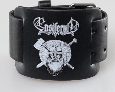 Ensiferum - Sword & Axe - Leren Polsband