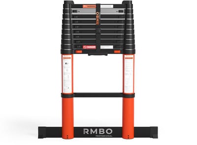 RMBO Professionele Telescopische Ladder - Telescoopladder - 3,20m lang, Compact en Draagbaar met Soft Closing Systeem, Geschikt voor Particulier en Professioneel Gebruik, Max. Belasting 150 kg, EN 131.6