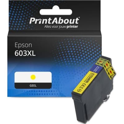 PrintAbout Inktcartridge 603XL (C13T03A44010) Geel Hoge capaciteit geschikt voor Epson