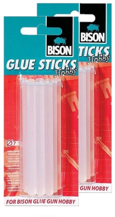 36x Transparante Bison lijmpatronen voor lijmpistool - lijmpistolen - hobby lijm - hobby gereedschap