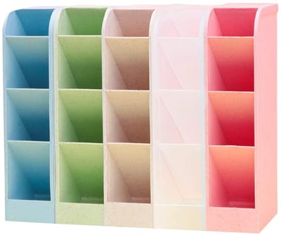 Dailygoods- Bureau Organizer 5-delig - Multifunctionele Pennenhouder - Bureau Accessoires - Opbergdoos - Tarwestro Materiaal - Ruimtebesparend Ontwerp