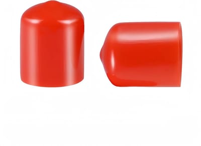 Duurzame PVC Rubber Beschermers voor Ronde Buizen - Plastic Eindkappen met Binnenmaat 20mm - Set van 10 Stuks in Rood