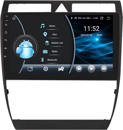 Autoradio met bluetooth - Carplay - Voor Audi A6 C5/ RS6/ S6 (1997-2004) - Geschikt voor Apple en Android - Stereo - Navigatie - Navigatiesysteem auto - 2GB 32GB