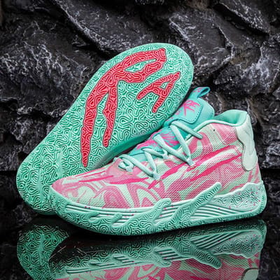 Nieuwe Lente Driebal Drie-generatie Basketbalschoenen Hoge schoenen Nieuwe Stijl van Praktische Slijtvaste Sportschoenen voor Studenten en Jeugd 36 blue