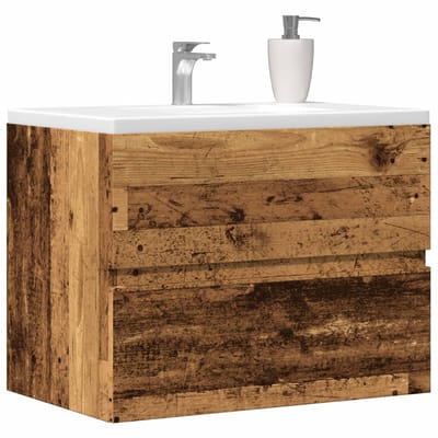 vidaXL - Badkamerkast - 60x38,5x45 - cm - bewerkt - hout - oud - houtkleurig