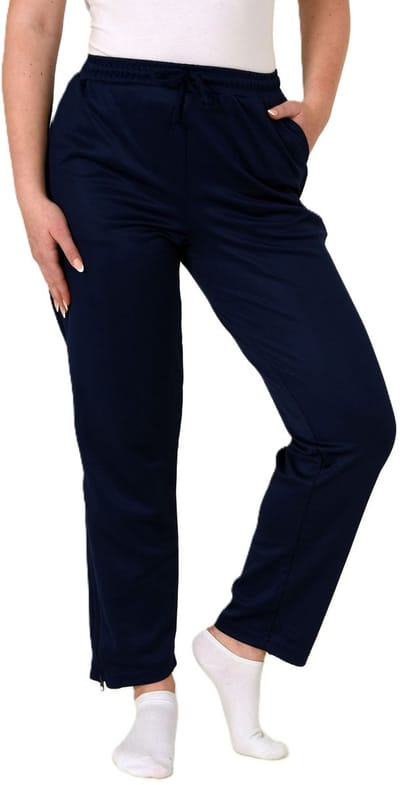 Dames revalidatiebroek met zijrits Joggingbroek voor revalidatie, fysio, gipsbeen