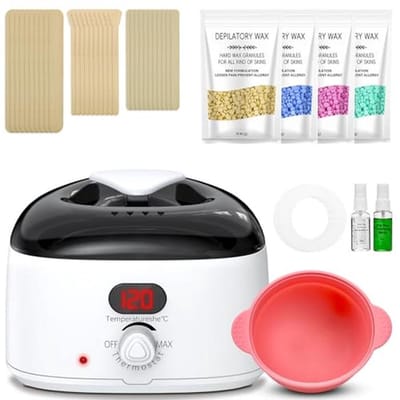 Professionele Waxing Set met Temperatuurregeling - Waxverwarmer voor Ontharing van Lichaam, Gezicht en Intieme Zone